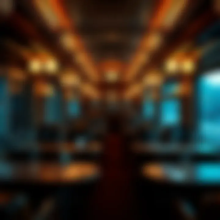 Interior of a train car featuring comfortable seating and amenities