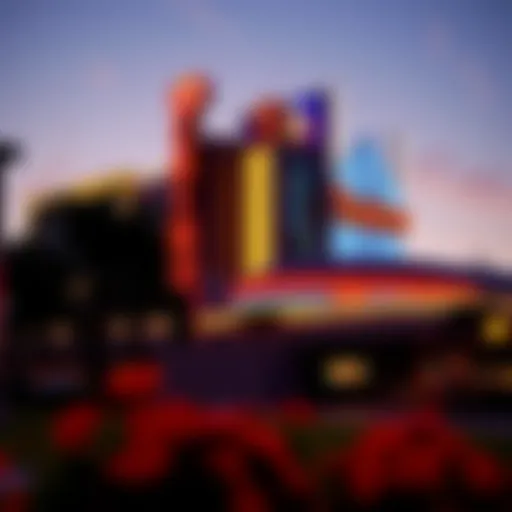 Dusk at Tunica Casino Exterior view of a prominent Tunica casino at dusk