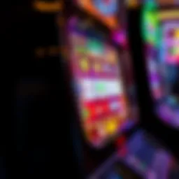 Detailed view of slot machine interface displaying bonus features