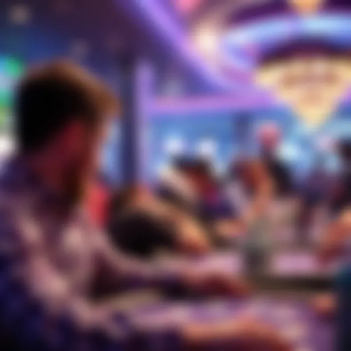 Players engaging in a cash tournament