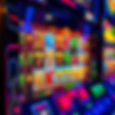 The intricate design of a digital slot machine interface showcasing vibrant graphics and symbols