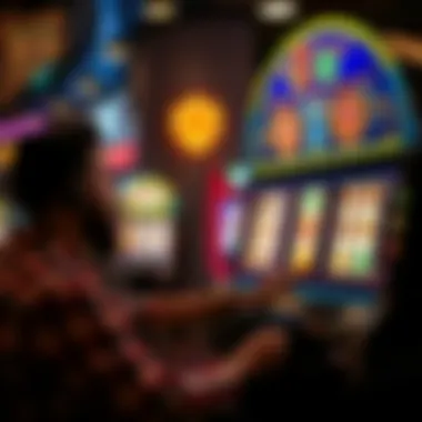 A captivating view of a player enjoying a thrilling online slot experience