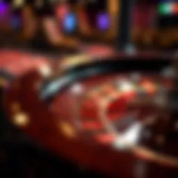 A roulette wheel showcasing various betting options