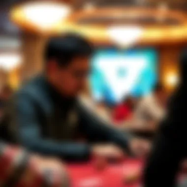 Concentration in the Game A professional poker player focused at the table