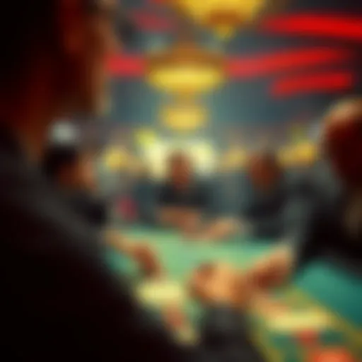 A dramatic scene from Watch 21 showcasing high-stakes gambling.