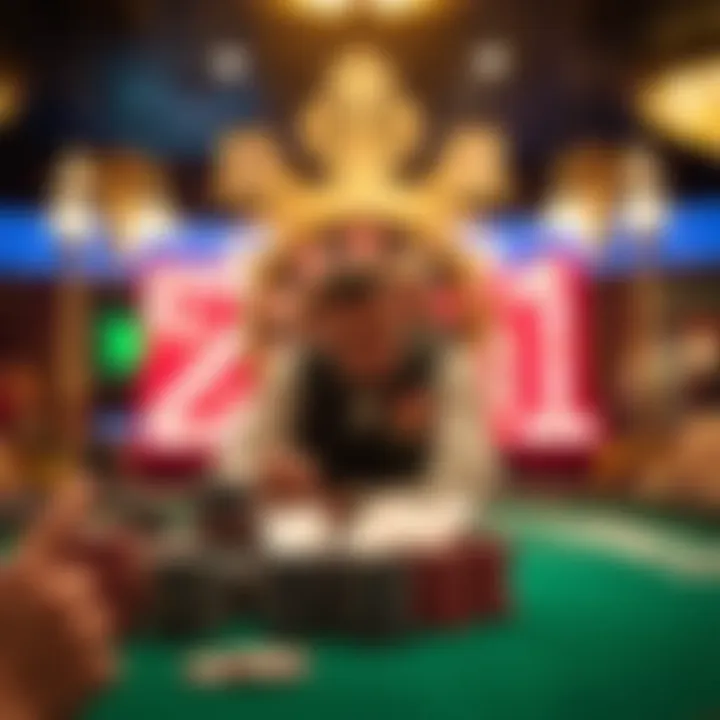 Symbolic imagery illustrating the themes of risk and reward in gambling.