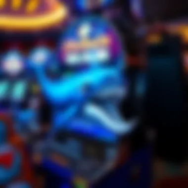 A close-up view of a whale slot machine showcasing its unique design elements.